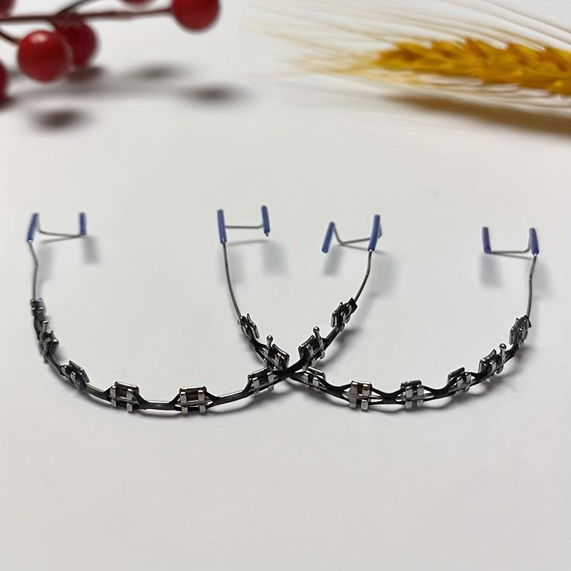 1 Paar modisches Zahnschmuck-Set mit Metallkette – Verbessertes Zahnmodell-Set für Ober- und Unterkiefer, passend für jeden Tag und festliche Anlässe
