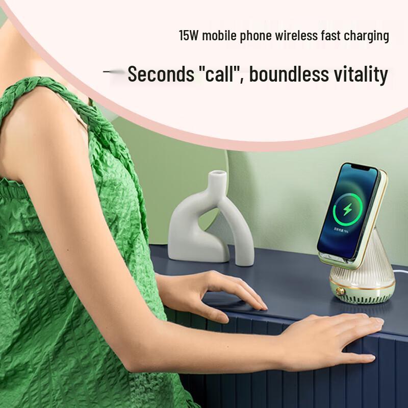 Mao King Little Mandy Wireless Bluetooth Speaker & Fast Charging Phone Holder CN Plug (adapter Included)