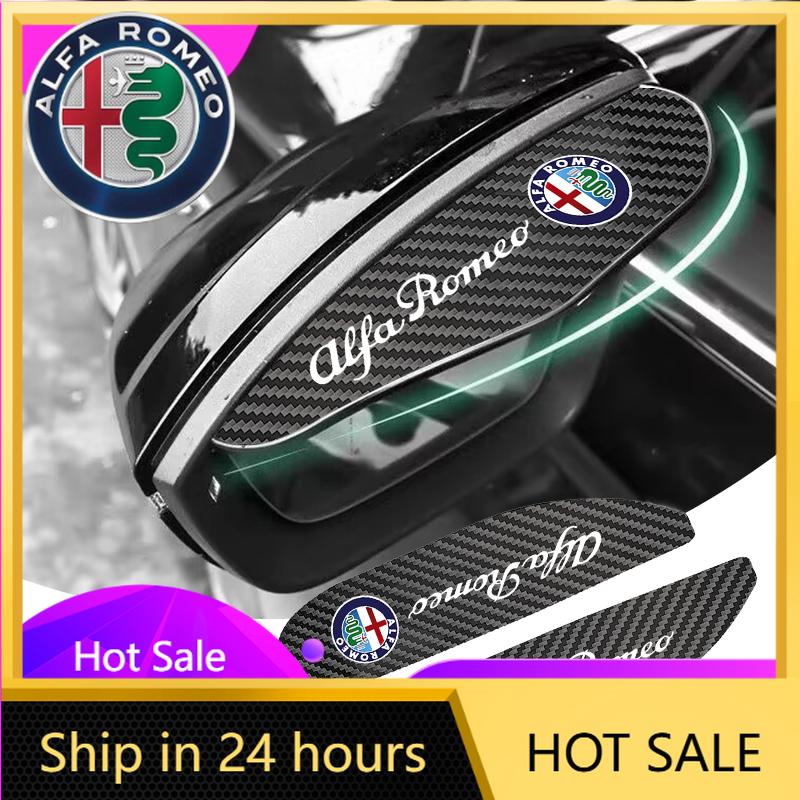 Car Stickers For Alfa Romeo 2x Car Rearview Mirror Rain Eyebrow Protector Rain Sticker For Alfa Romeo Giulia Stelvio Giulietta 1