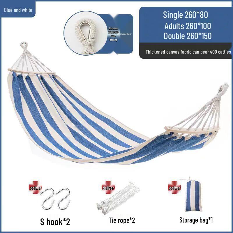 Double Outdoor/Indoor Hammock Bed: Adult Swing, Hanging Rope Chair & Rocking Net for Sleeping