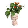 Resin Flower Pots for Home, Unique Flower Pot for Indoor and Outdoor Plants, with Drainage Hole, Add   and Personality To Your Home