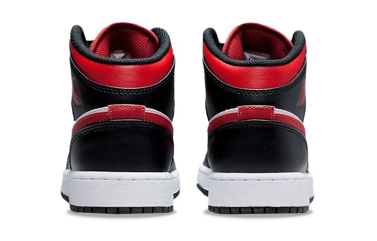 Jordan Air Jordan 1 Mid Black Fire Red GS 554725-079
