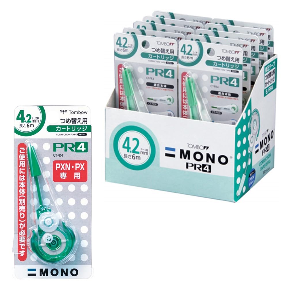 

Картриджи с корректирующей лентой Tombow Mono PXN, 4,2 мм (CT-PXN4 Сменный картридж), 10-Pack (CT-PR4-10P) белый