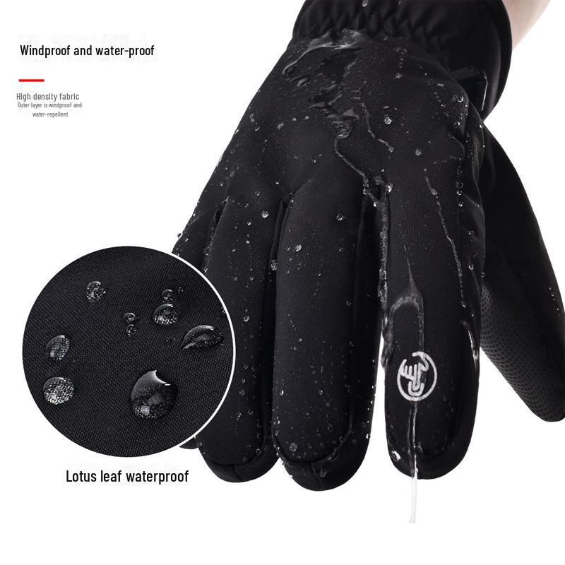 Men's and Women's Windproof Waterproof Winter Ski Gloves with 3M Cotton and Velvet Lining