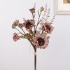 Simulation Retro Dew Lotus Bouquet Burnt Edge Decoration Artificial Flower Indoor Living Room Autumn Dew Lotus Simulation Flower