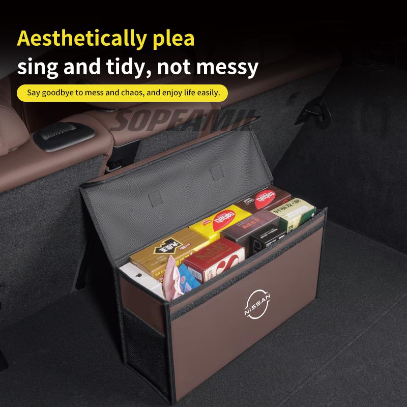 Jgtuh1 Car Trunk Organizing And Storage Box For Nissan Qashqai Juke X-Trail Patrol Note Leaf Altima Maxima Micra Murano Rogue Pulsar
