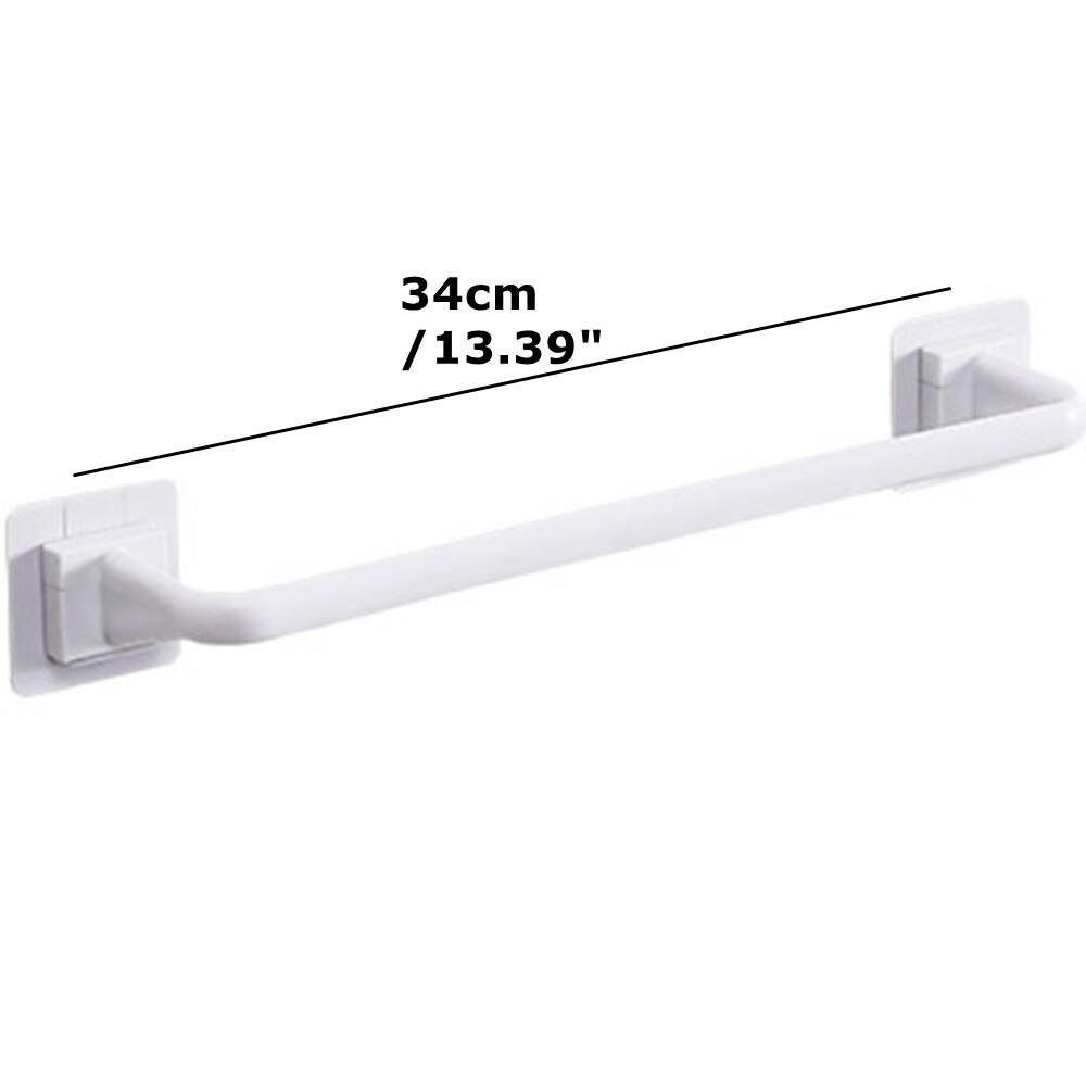 Bathroom Towel Rack Holder Self Adhesive Storage Shelf Shoe Rack Without Drilling Kitchen Cabinet Dishcloth Rack Hanger Rod