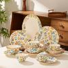 Dishes Set Modern Dinner Dish Set Ceramic Luxury Serving Table Set Chinese Travel Kit Noble Modern Classic Bowl Set
