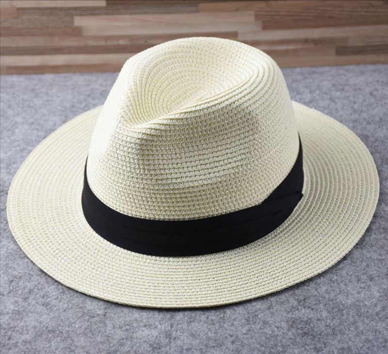 Trendy Plus Size Men's Panama Straw Hat for Sun Protection on Beach & Summer Travel