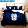 Cardiff Fc Crest 3PCS Print Bedding Set, Includes A Duvet Cover and Two Pillowcases for Bedroom, Dormitory, Suitable for All Seasons