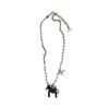 Cute Enamel Pony Pendant Necklace Trendy Blogger Inspired Jewelry Gift Sweet Style Layering Chain For Women