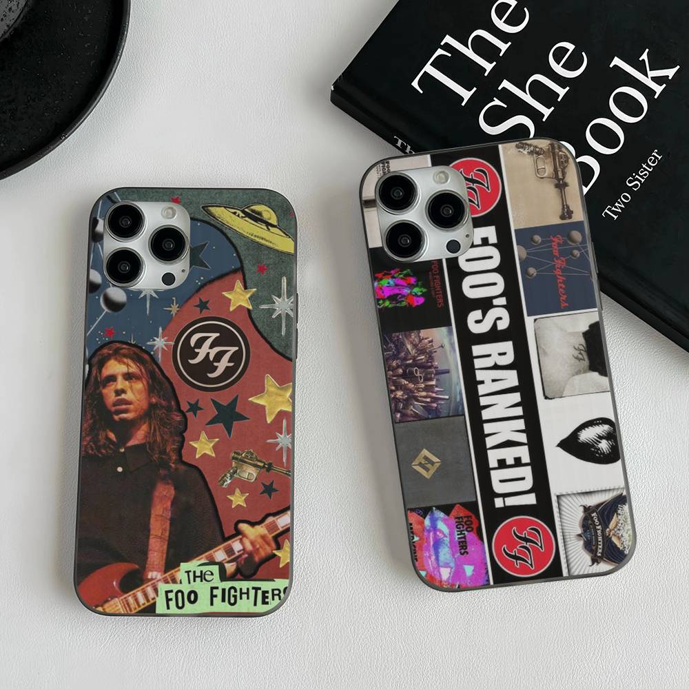 Band F-Foo F-Fighters Classic Rock Phone Case For IPhone 16 15 17 Pro 11 12 13 14 Pro Max Plus Soft Ripple Silicone Cover Shell