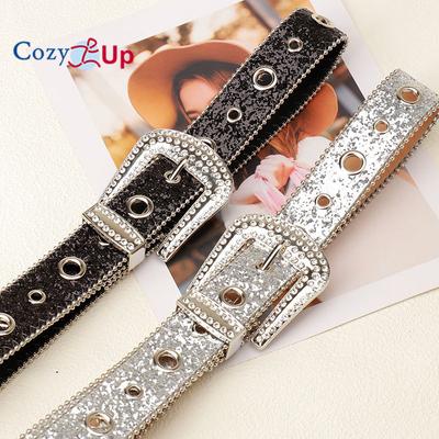Women Leather Belts Ladies Vintage Western Design Black Waist Belt for Pants Dresses