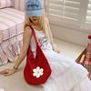 New Large Capacity Knitted Shoulder Bag Flower Summer Beach Leisure Vacation Beach Bag Women's Daily Shopper Totes
