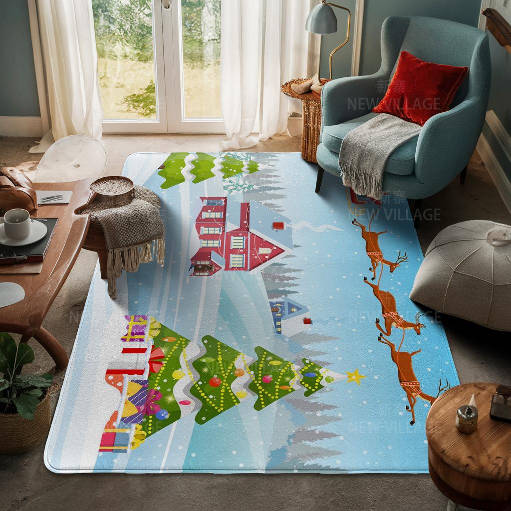 Koberec ke vchodu do domu Rohožka ke dveřím do domu Obývací pokoj Vana Koupelna Protiskluzové koberce s absorpcí vody vana Veselé Vánoce zima