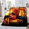Spider Man Theme Printed Blanket - Perfect for Couch, Bed, Travel & Outdoor Use | Machine Washable, Cozy & Durable.