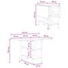 Dining Table 122 x 80 x 76.5 cm Particleboard Black Oak