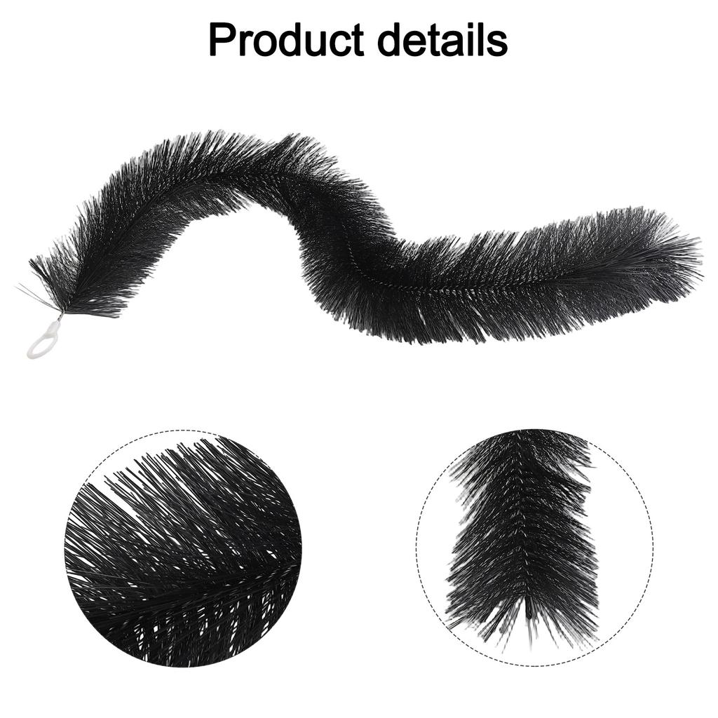 1M Gutter Guard Brush Leaf Filter Roof Leaf Guard Cleaner Heavy Duty Twig Filter For Roof Downpipe Roof Brush