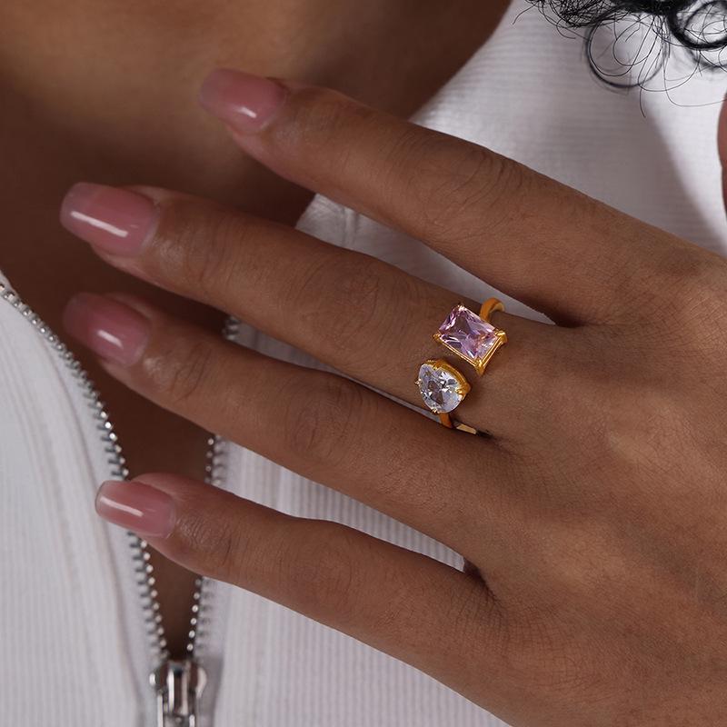 Adjustable Titanium Steel Open Ring: Versatile, Fashionable, Light Luxury, Fade-Resistant.