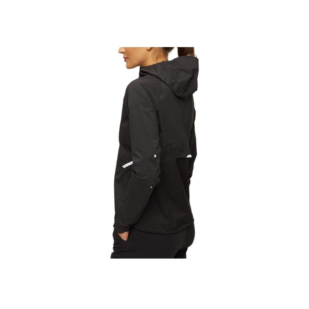 On Solid Color Logo Hooded Lg Sleeve Jacket Women jackets Black 1WE10410553