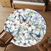 1pc Butterfly Flowers Round Chair mat Area Rug - Non-Slip, Floor Mat for Office, Bedroom, and Indoor Decor c1125172