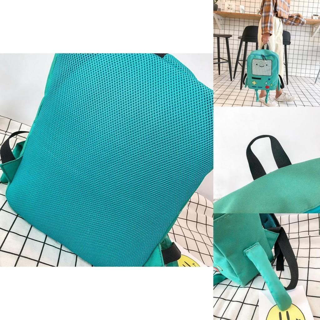 Cute Cartoon Adventure Time Backpack For Girls Japanese Style Funny And Unique Canvas Material Large Size