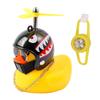 Ducks Motorcycle Captain, Dashboard Car Duck | Yellow Duck Cycling Decoration with Propeller Helmet