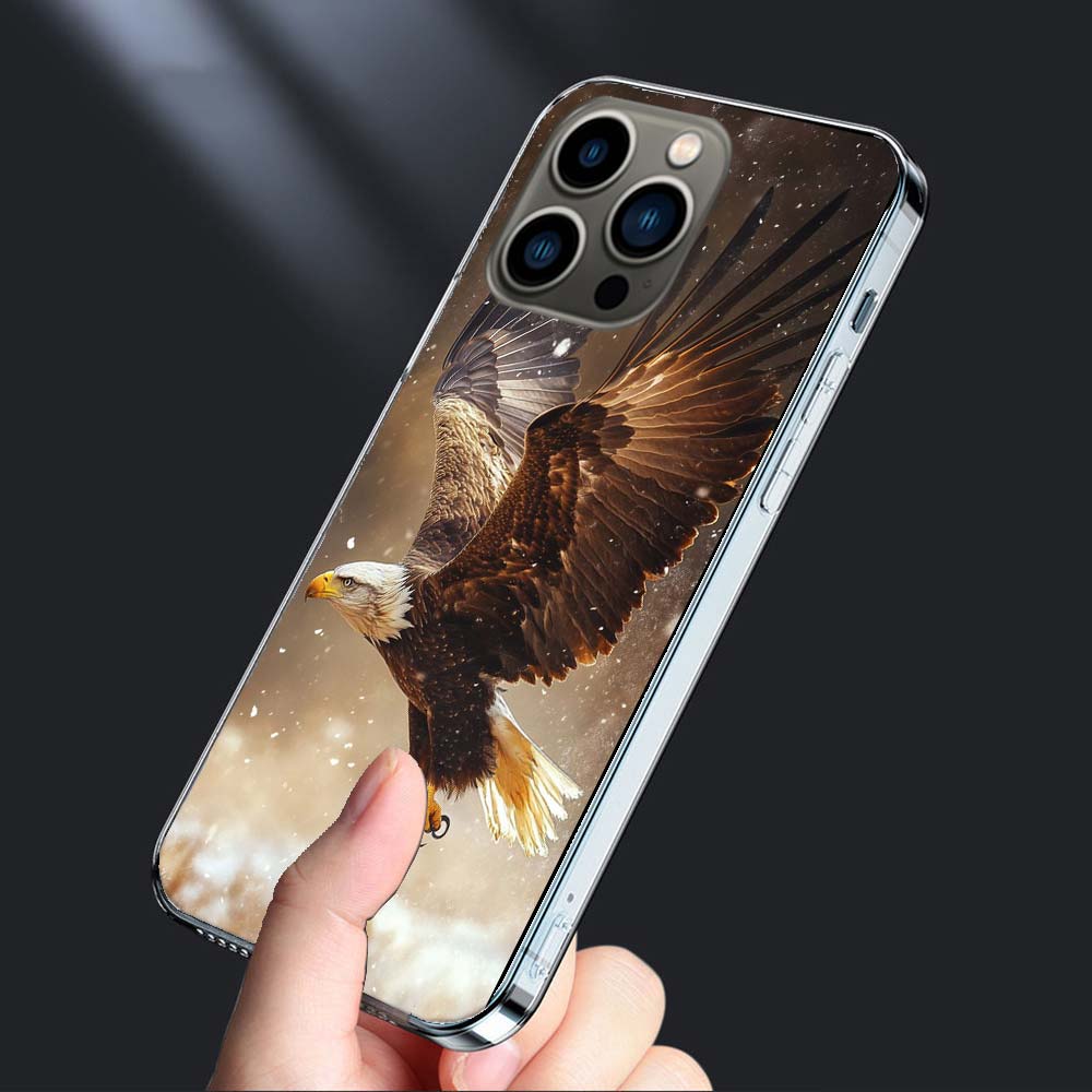 Coque de téléphone Aigle en plein vol Chasse Pour Iphone 16E 15 Pro 14 Plus 17E 16 17 Pro Max Air 11 12 13 Mini Antichoc Capa Jolie Housse