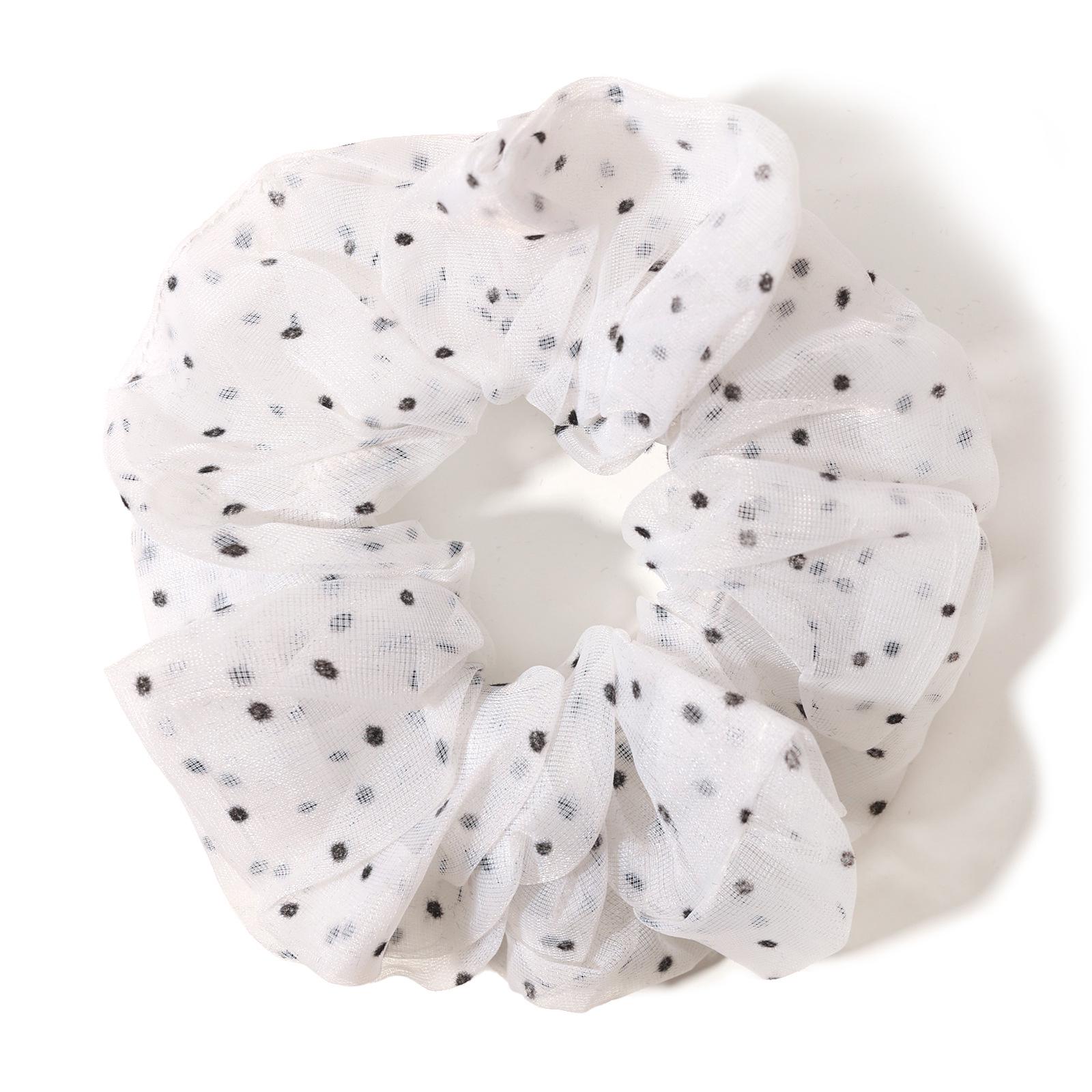 

Дуолинг XL Шелковая резинка для волос в горошек - Женский аксессуар для волос белый