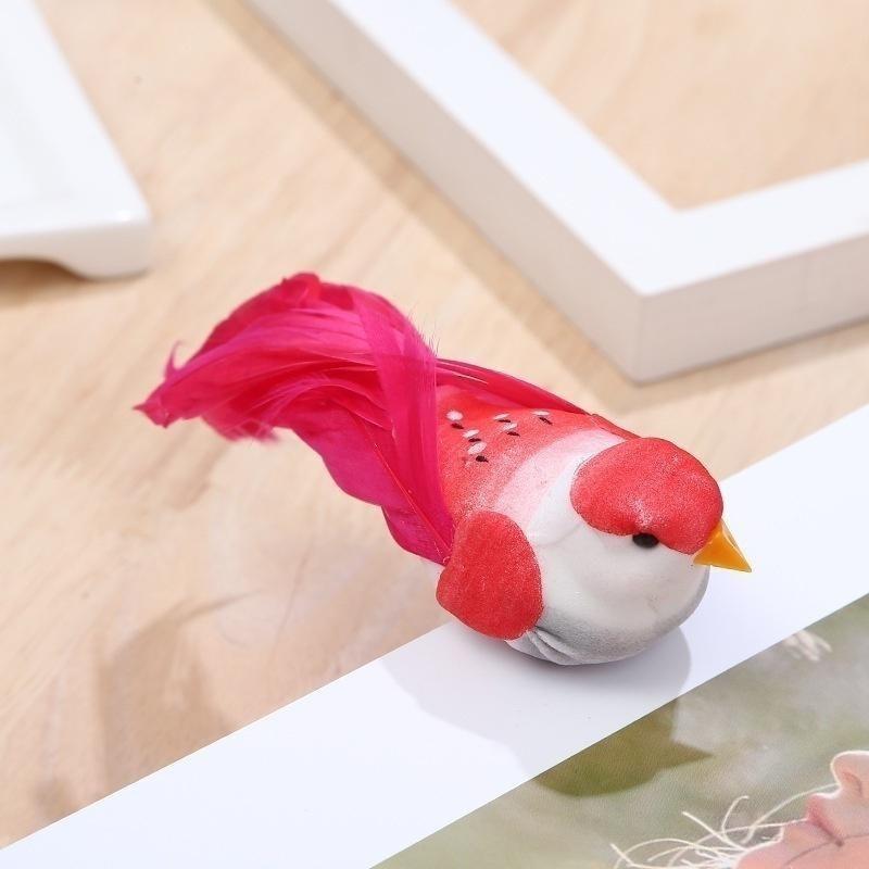 12pcs/box Simulation Artificial Bird Gardening Home Bird Ornament Decoration