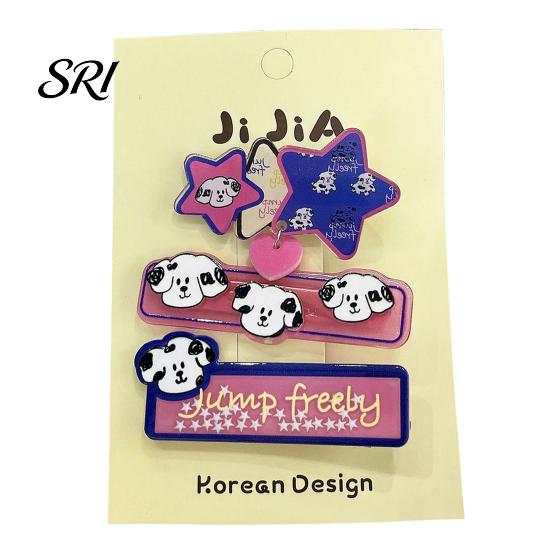Cat Pattern Hair Pins 2/3Pcs Girl Hairpins Cats Puppies Rabbits Bread Broken Fixer Clips Smooth Edges Side Bang Accessories Puppy Design Hairpin