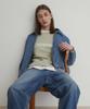 COVERNAT Denim Zip-Up Jacket Blue