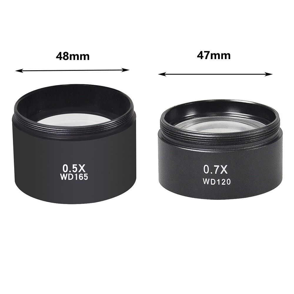 WD165 0.5X WD120 0.7X Microscope Auxiliary Objective Optical Glass Anti-oil Fume Barlow Lens HD High Quality Magnifying Glass