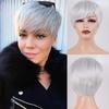 LISI HAIR Fashion Kurzhaarfrisuren, schwarze synthetische Perücken für Frauen