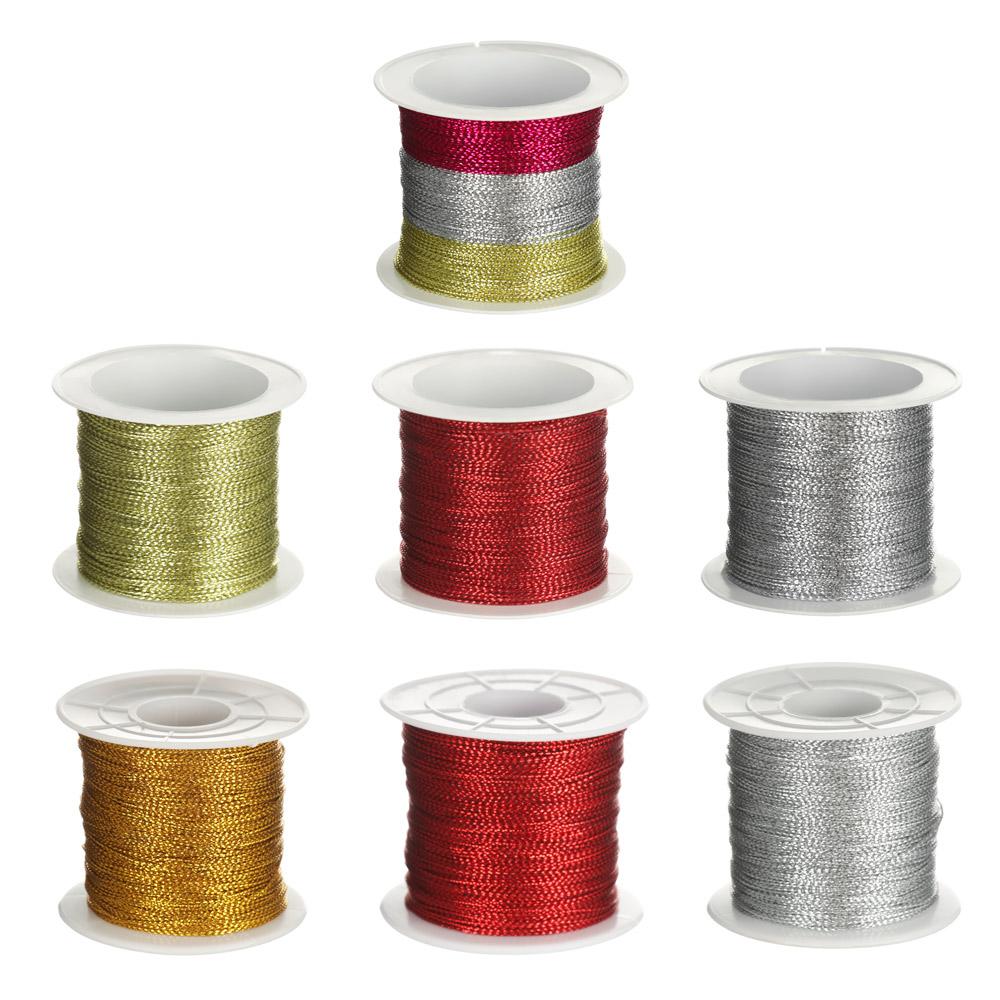 Making Tag Line Gift Box Decor Packaging Thread Tinsel String Christmas Strap Ribbon Metallic Cord