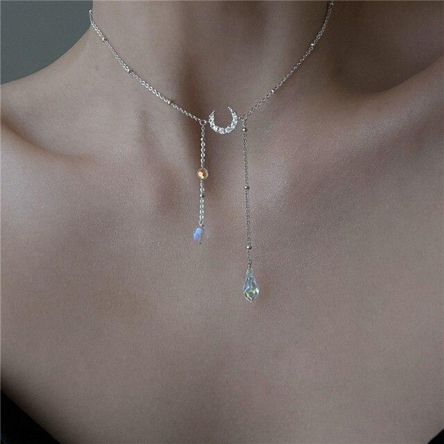 925 Sterling Silver Zircon Pendant Necklace Necklace Women Fashion Jewelry