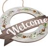 Welcome Door Sign Christmas Decors Seasonal Front Door Wood Welcome Sign with Interchangeable Farmhouses Wall Hangings