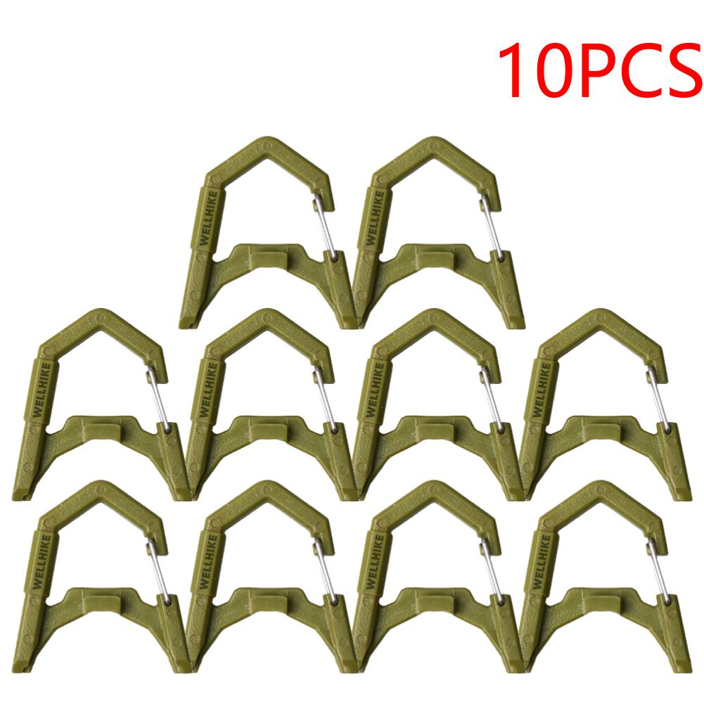 3-10PCS Camping Light Hook Camping Lantern Hanging Buckle GZ Lantern Spring Buckle for Outdoor Camping Fishing