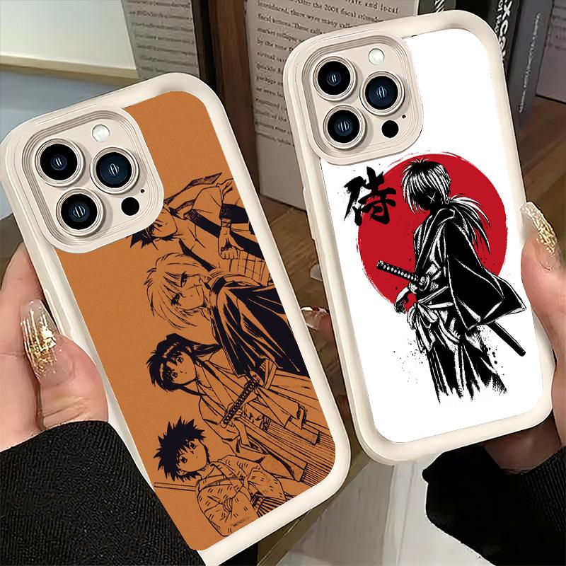 Handyhülle für iPhone 17 Air 16E 15 16 Pro Max Rurouni Kenshin Anime Cover 14 Plus 13 12 Mini Weiche Silikonhülle Fundas