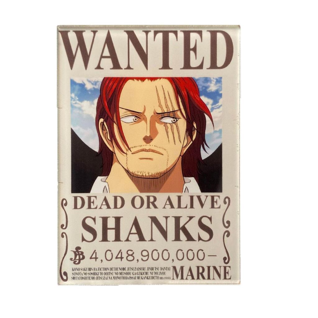 Kreativní magnet s plakátem Wanted z One Piece - Anime Kreslená Dekorace na ledničku & Samolepka na vzkazy