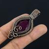 Ruby Pendant Gemstone Jewelry, 999 Copper Wire Wrapped Handmade Pendant, Latest Design Jewelry
