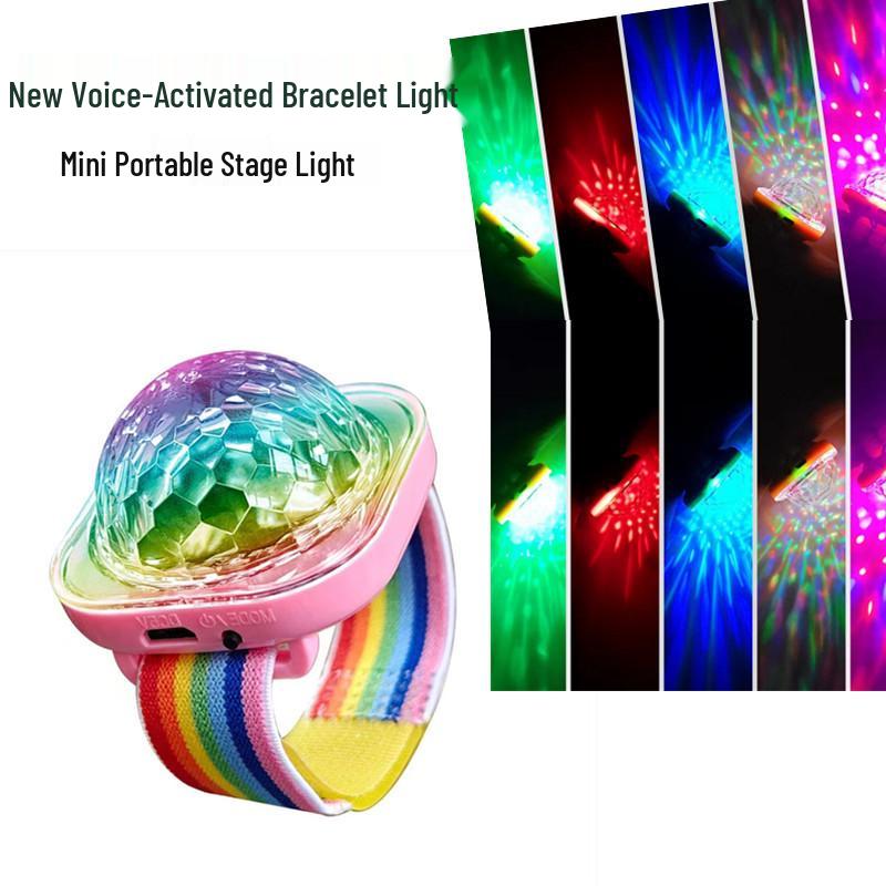 

Smurf Disco Party Bracelet with Colorful Sound-Controlled Strobe Light Blue Shell