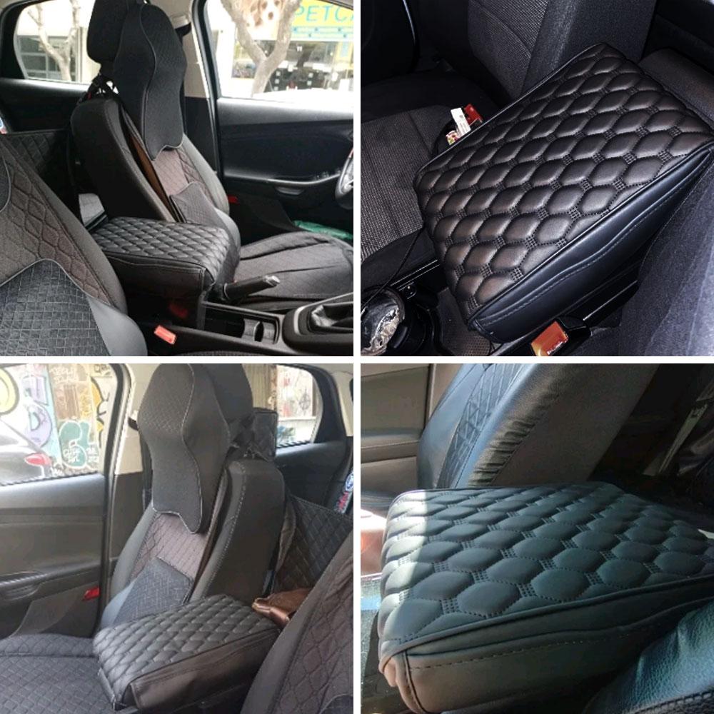 Car Center Console Protector Cover Armrest Box Cushion Ergonomic Memory Foam Arm Rest Mat Storage Pocket Universal Accessories