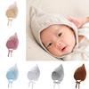 Baby Solid Color Ear Protection Hat Soft and Cute Newborn Knitted Pointed Corner Hat Infant and Toddler Care Door Tire Cap