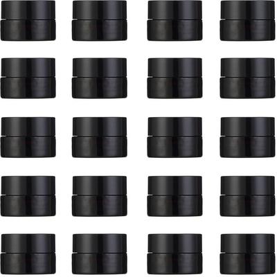 RYOHIN Lab. Hand Cream Containers, Light-Proof, Small Divided Amber Glass Bottles, Refillable, Storage, Brown, with Inner Lids, Set of 20 (5g)