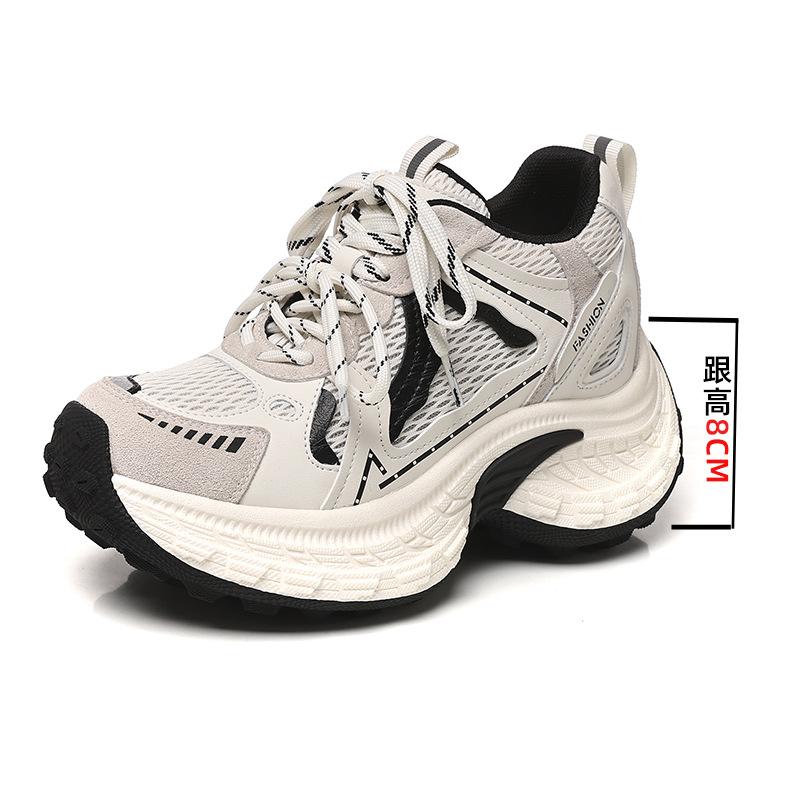 Shoes Women's Spring and Autumn Purple Platform Shoes Breathable Versatile Lightweight Muffin Bottom Sports Casual Women's Shoes