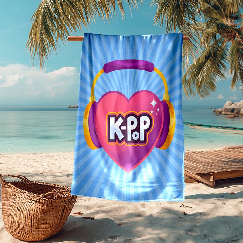 KPOP Fashion Beach Towel: Ideal for Summer Adventures Soft, absorbent and quick drying suitable for swimming and bathing