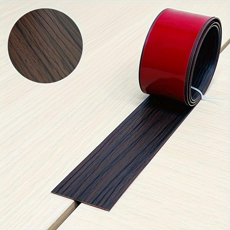 1PC 2mx5cm Self-Adhesive Floor Transition Strip, Elegant Wood Grain Vinyl Floor Divider, Plastic Laminate Floor Cover