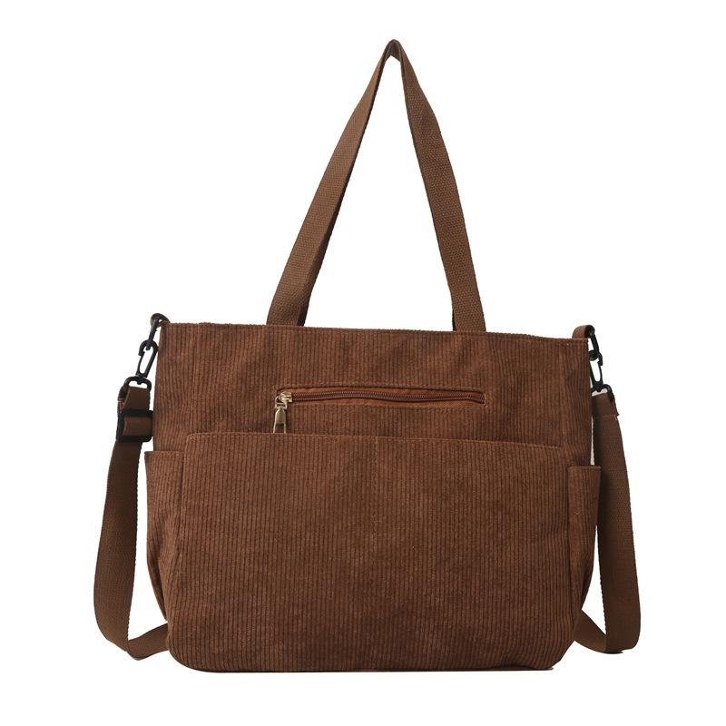 Casual Large Capacity Solid Color Tote Bag Hundred Shoulder Tote Crossbody Bag