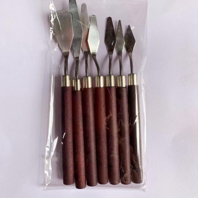 1set Buttercream Spatula Oil Painting Tinting Spatula Stainless Steel Fondant Cake Creamer Pastry Tools Kitchen Accessories